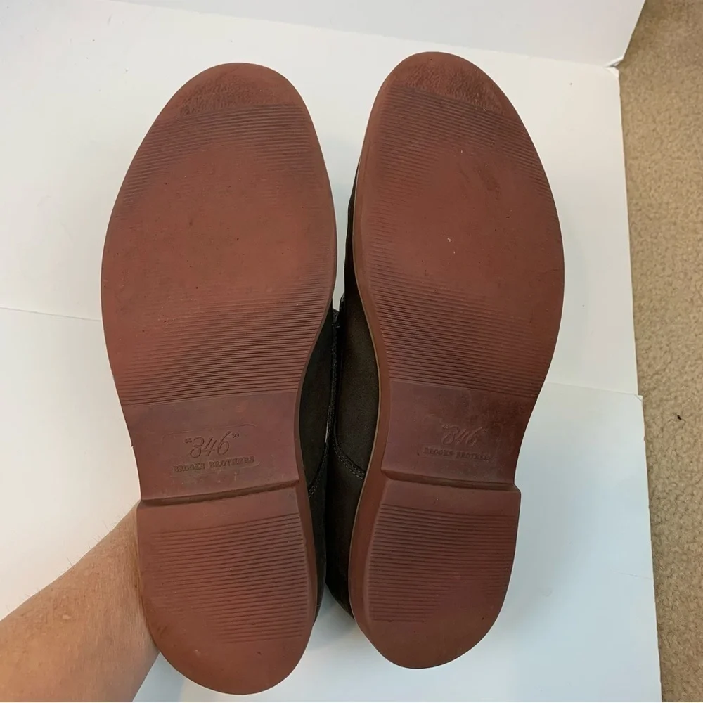 Brooks Brothers Mens Dress Shoes Brown Suede Oxford Lace Up Round Toe- 9.5 D